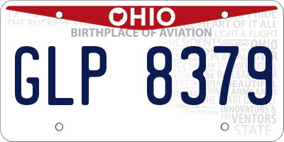 OH license plate GLP8379