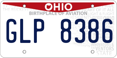 OH license plate GLP8386