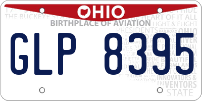 OH license plate GLP8395