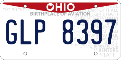 OH license plate GLP8397
