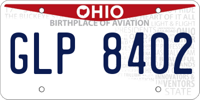 OH license plate GLP8402