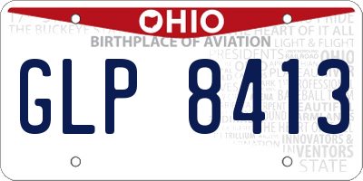 OH license plate GLP8413