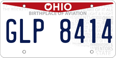 OH license plate GLP8414
