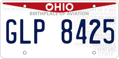 OH license plate GLP8425
