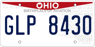 OH license plate GLP8430
