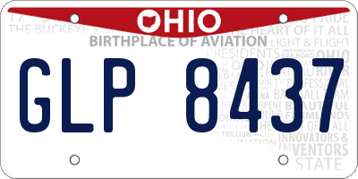 OH license plate GLP8437