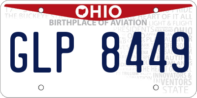 OH license plate GLP8449
