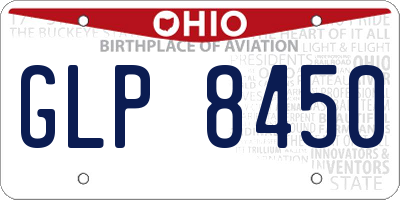 OH license plate GLP8450