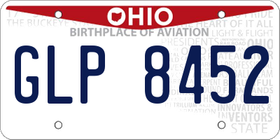 OH license plate GLP8452