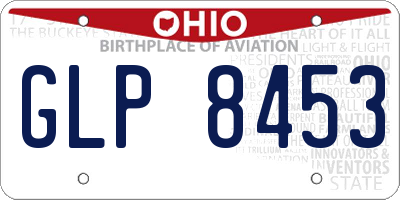 OH license plate GLP8453