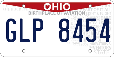 OH license plate GLP8454