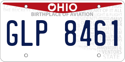 OH license plate GLP8461