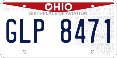 OH license plate GLP8471