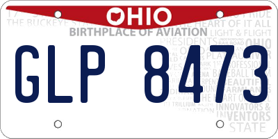 OH license plate GLP8473