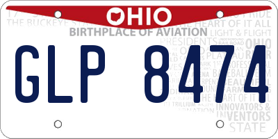OH license plate GLP8474