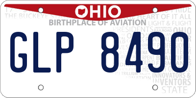 OH license plate GLP8490