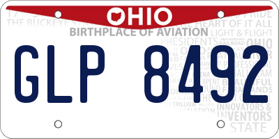 OH license plate GLP8492