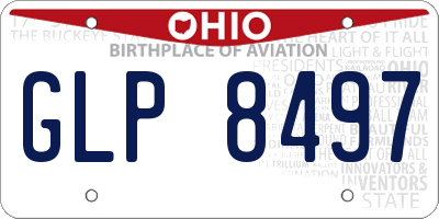 OH license plate GLP8497