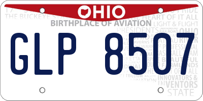 OH license plate GLP8507