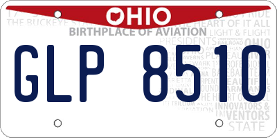 OH license plate GLP8510