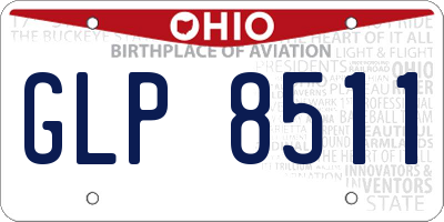 OH license plate GLP8511