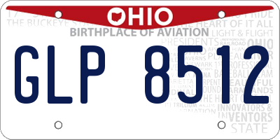 OH license plate GLP8512