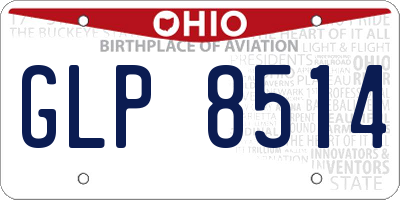 OH license plate GLP8514