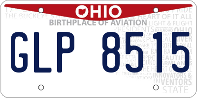 OH license plate GLP8515