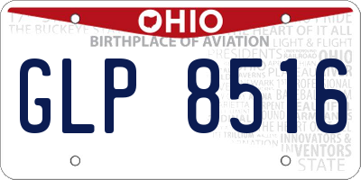 OH license plate GLP8516