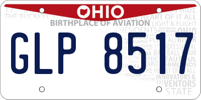 OH license plate GLP8517