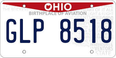 OH license plate GLP8518