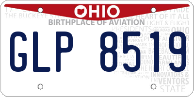 OH license plate GLP8519
