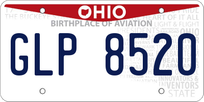 OH license plate GLP8520