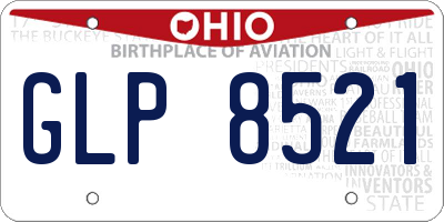 OH license plate GLP8521