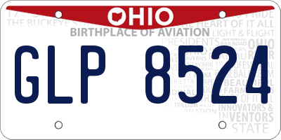 OH license plate GLP8524