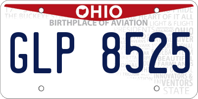 OH license plate GLP8525