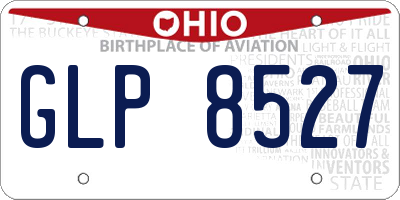 OH license plate GLP8527