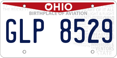 OH license plate GLP8529