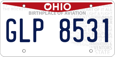 OH license plate GLP8531