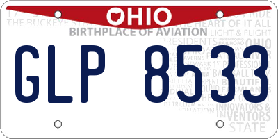 OH license plate GLP8533