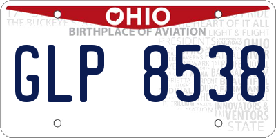 OH license plate GLP8538