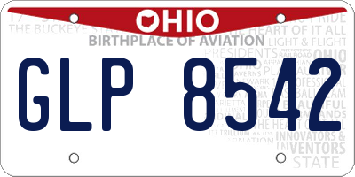 OH license plate GLP8542