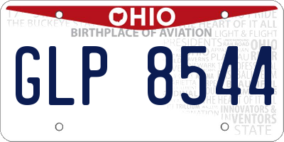 OH license plate GLP8544