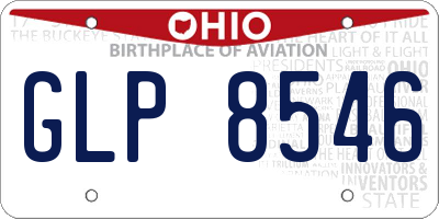 OH license plate GLP8546