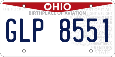 OH license plate GLP8551