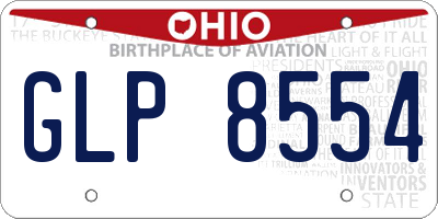 OH license plate GLP8554