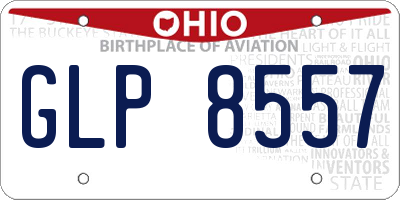 OH license plate GLP8557