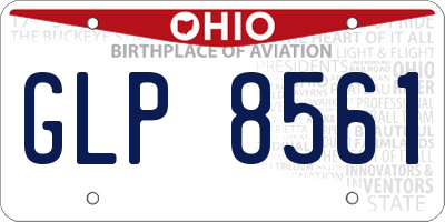OH license plate GLP8561