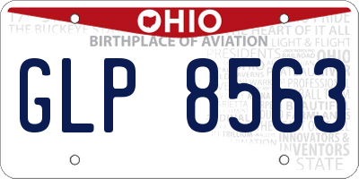 OH license plate GLP8563