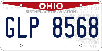 OH license plate GLP8568